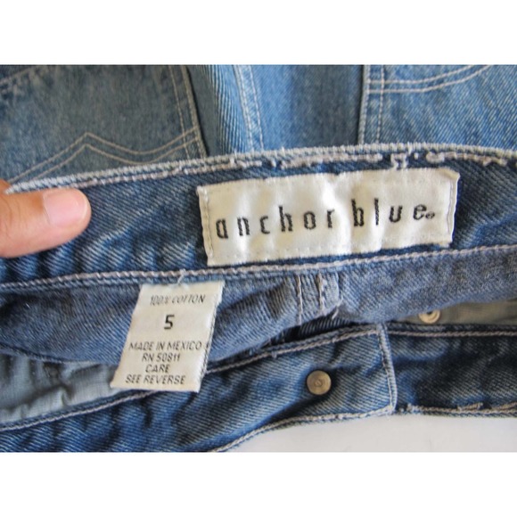 Vintage 90s 2000s Anchor Blue High Waist Denim Shorts 24 XS S - Picture 3 of 3